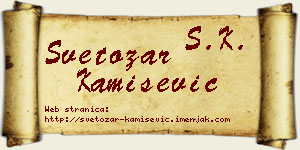 Svetozar Kamišević vizit kartica